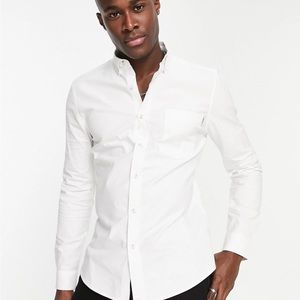 TOPMAN LONG SLEEVE BUTTON-DOWN SHIRT